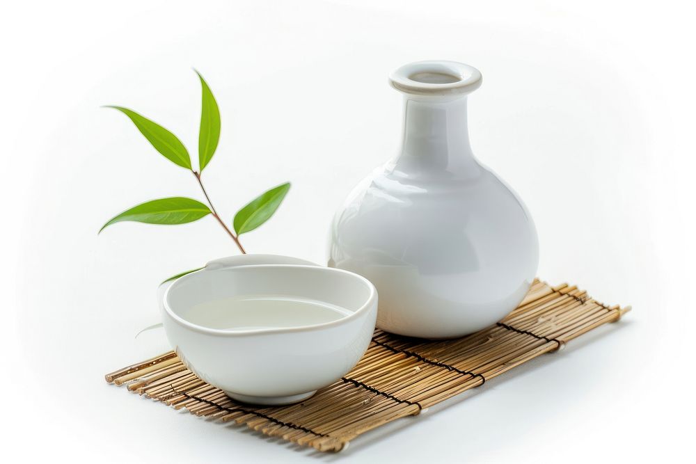 Japanese sake oriental drink porcelain plant milk.