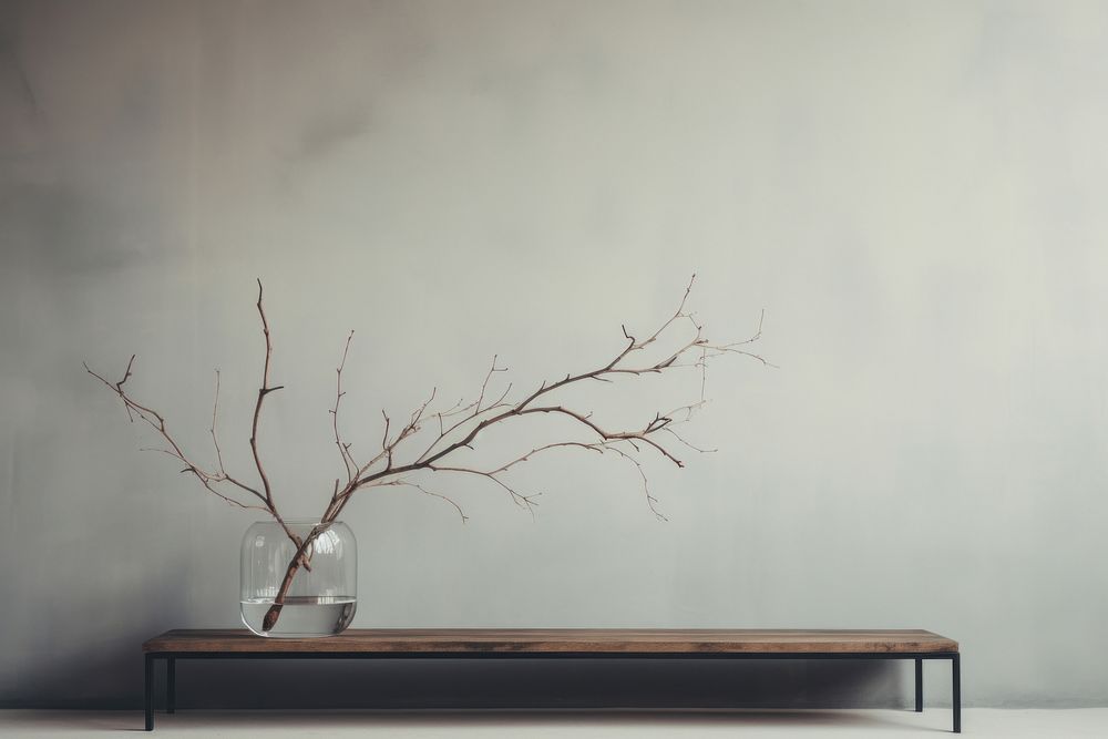 Long dried branch furniture plant table. AI generated Image by rawpixel.