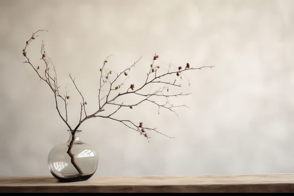 Long dried branch flower plant table. AI generated Image by rawpixel.