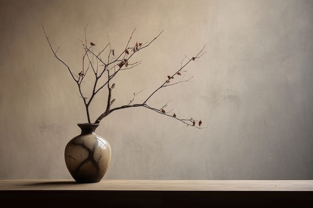 Long dried branch flower table plant. AI generated Image by rawpixel.