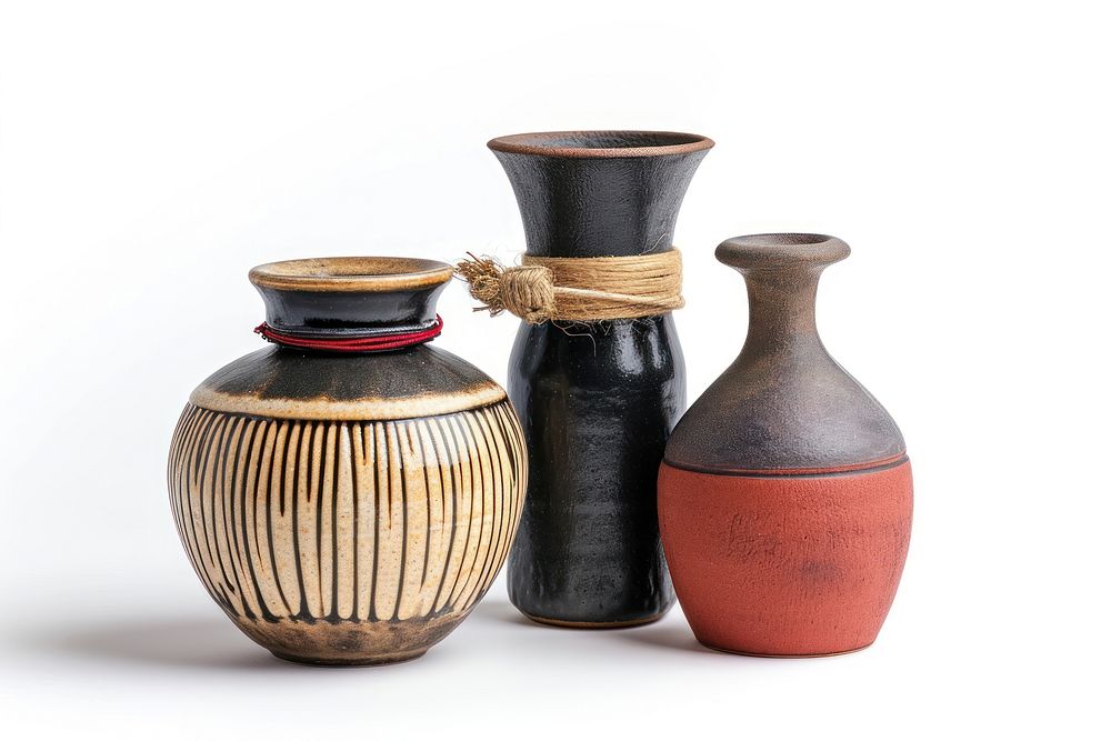 Sake containers pottery vase art.