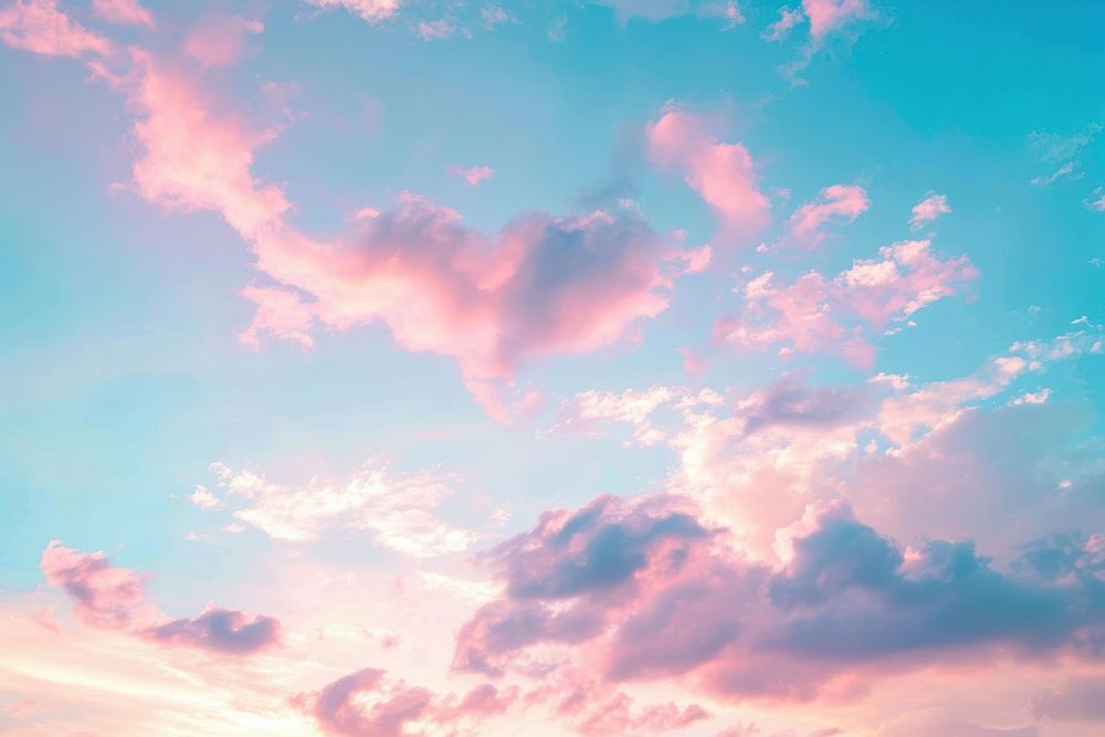 Photo of soft and dreamy sky backgrounds sunlight outdoors.