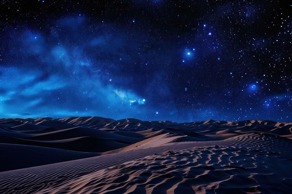 Stary night in Sahara landscape outdoors nature.