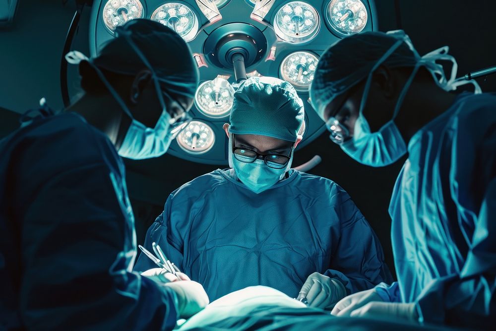 Photo of surgeons hospital doctor operating room.
