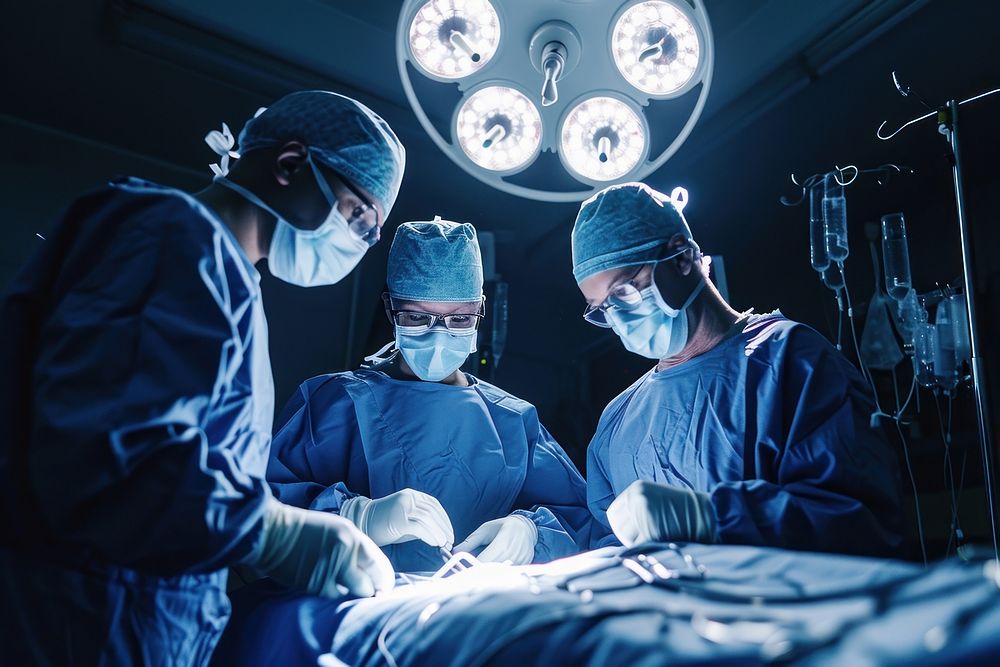 Photo of surgeons doctor adult operating room.