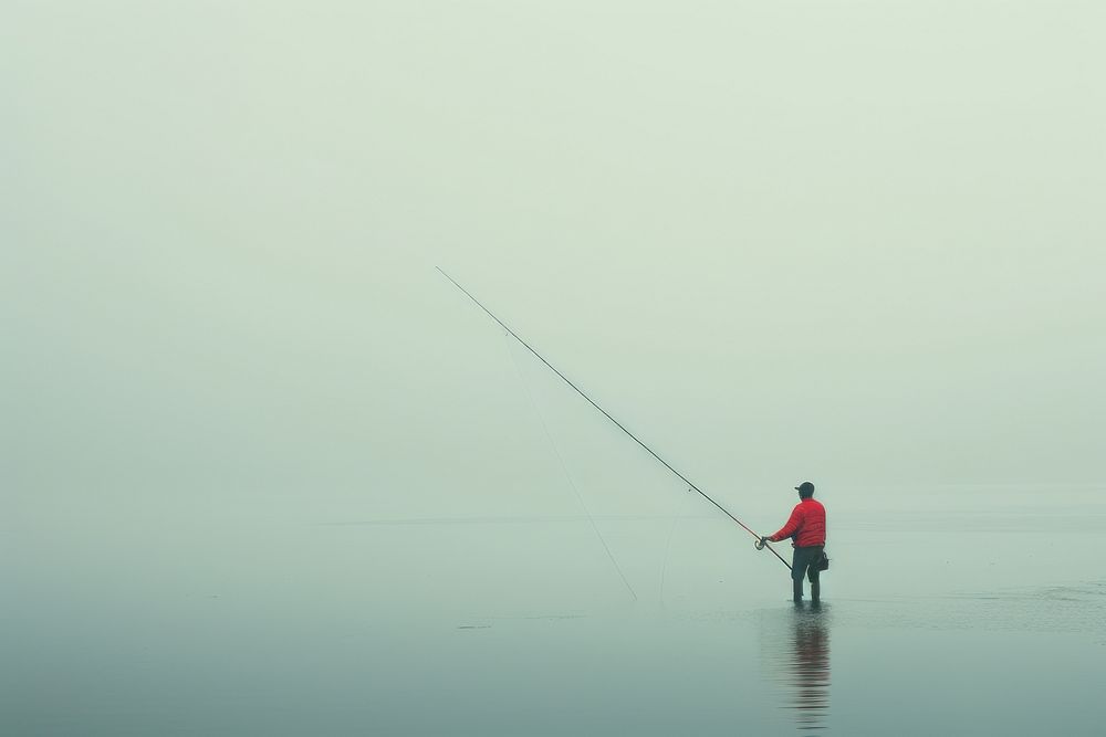 Fishing outdoors nature tranquility.