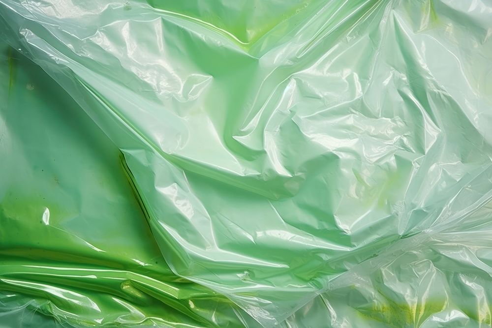 Plastic backgrounds green crumpled.