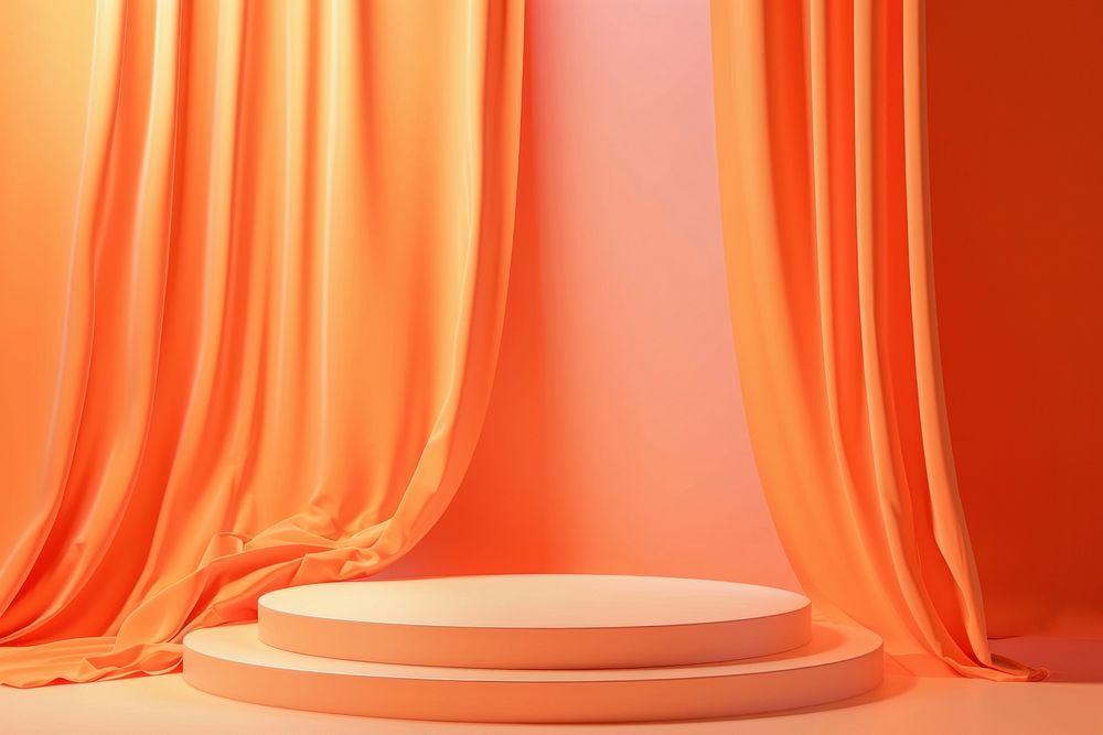 Pastel Orange curtain decoration absence.