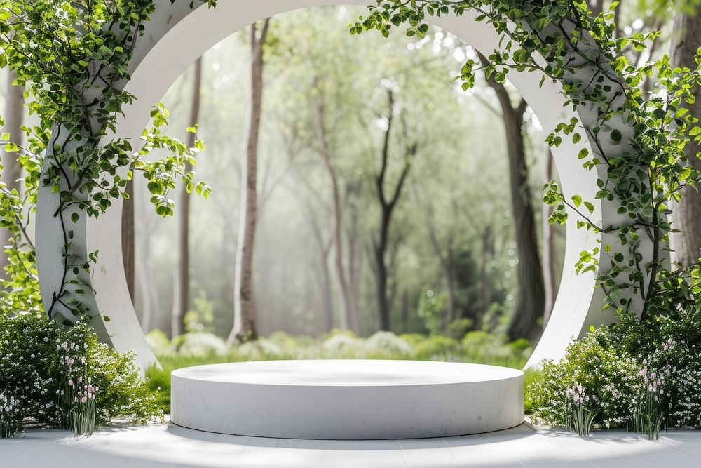 Arch forest outdoors woodland bathtub.
