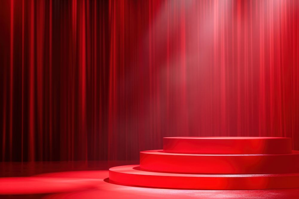 Red red backgrounds stage.