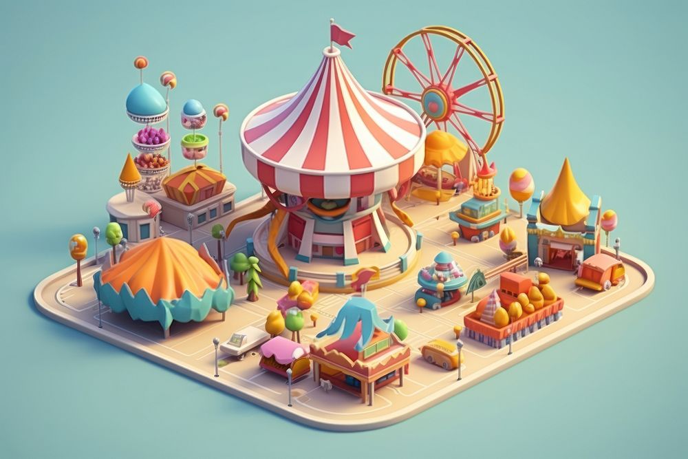 Cute carnival fun representation architecture.