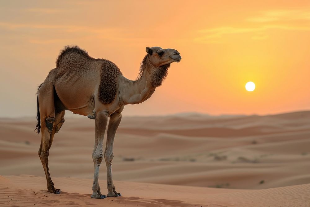 Photo of camel sunlight outdoors nature.