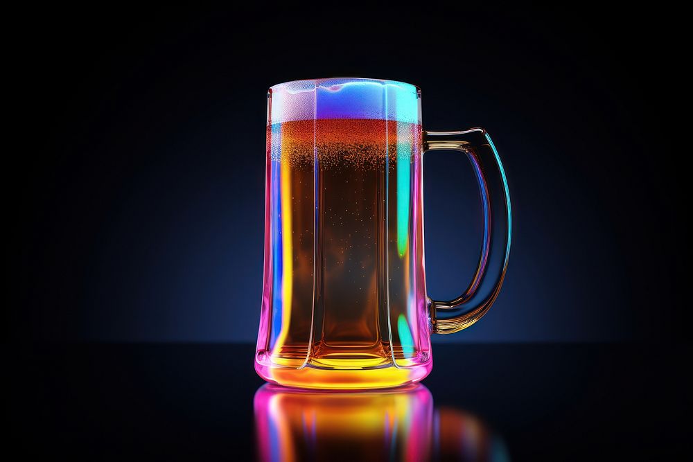 3D render of beer icon glass drink lager.