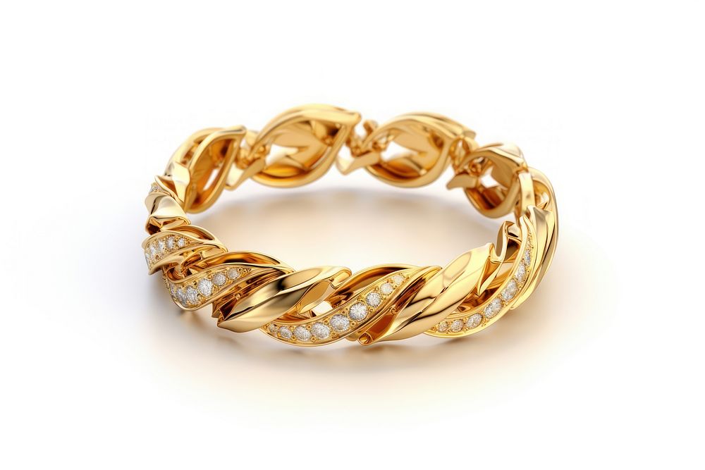 Jewelry gold bracelet shiny.