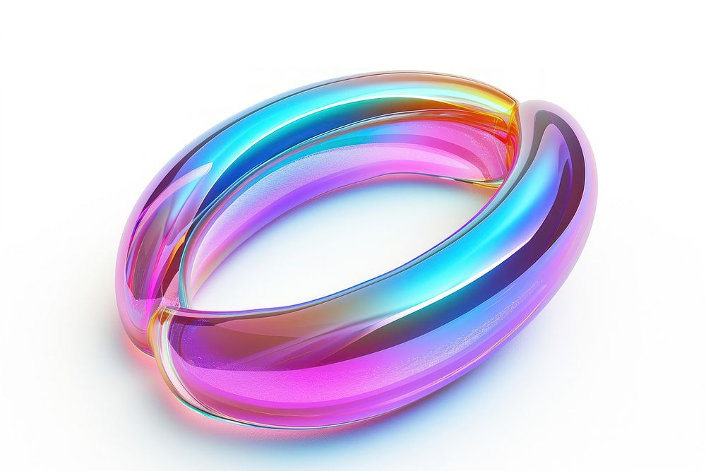 Marketing icon iridescent jewelry bangles ring.