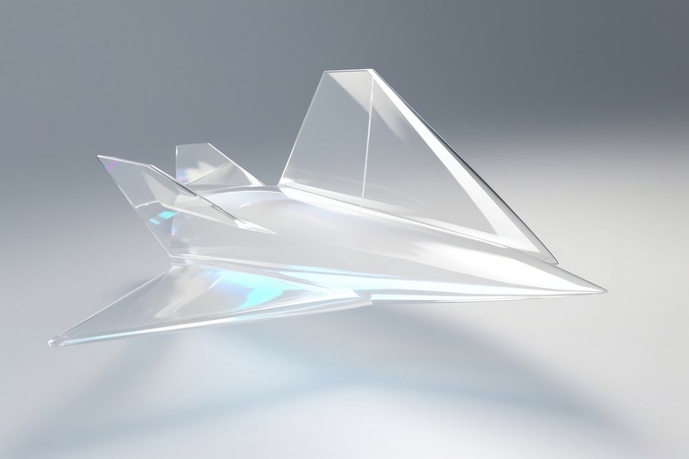 Paper plane crystal transportation simplicity.