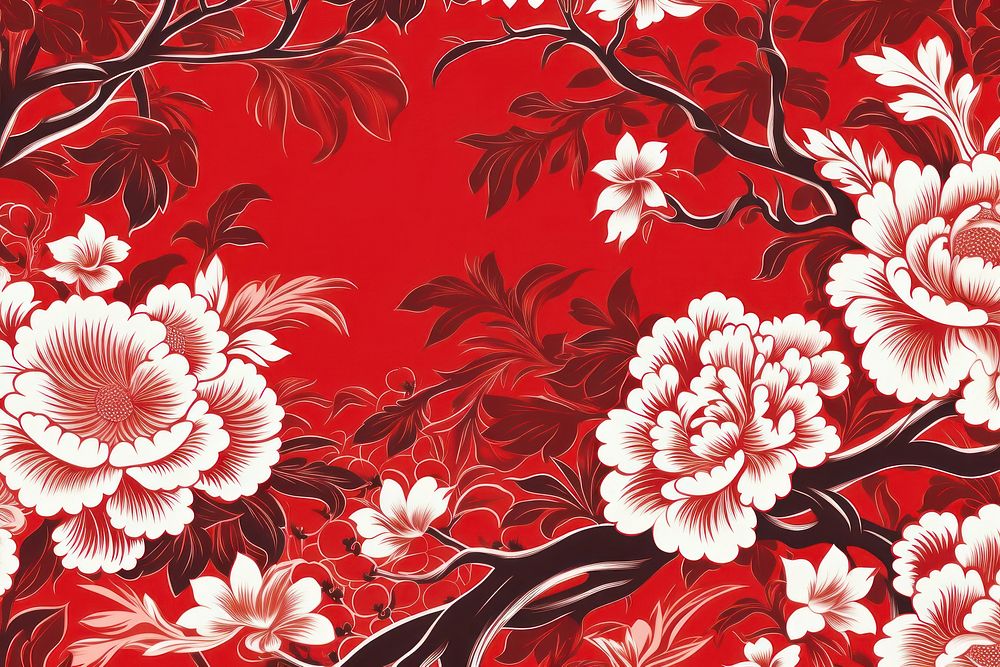 Traditional chinese pattern wallpaper red backgrounds.