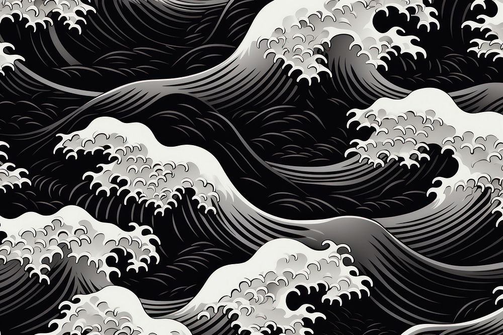 Traditional japanese pattern wave backgrounds accessories.