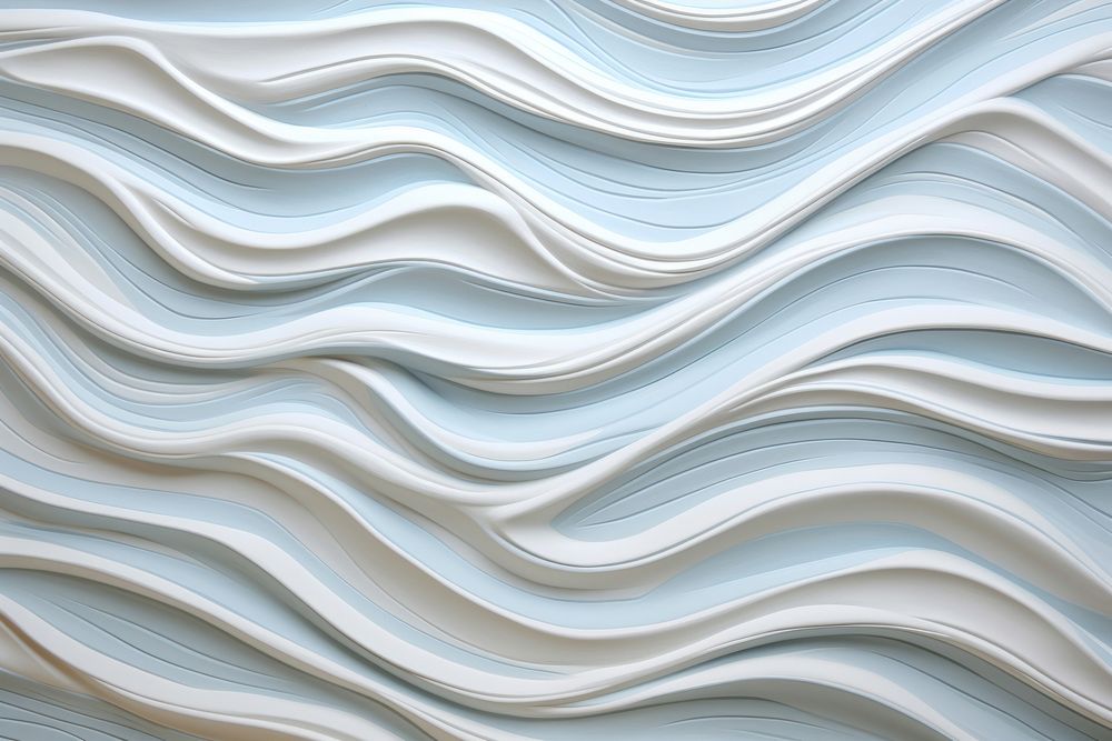 Water flow bas relief pattern white wall backgrounds.