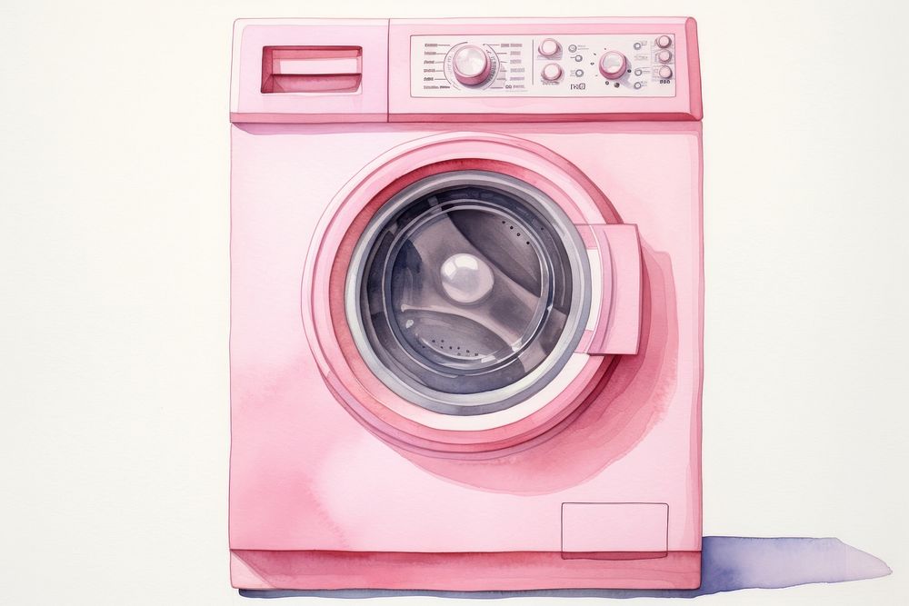 Washing machine appliance dryer pink.