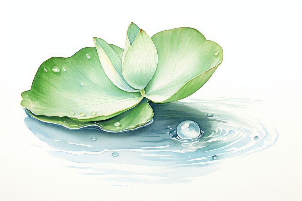 Lotus leaf plant water drop.
