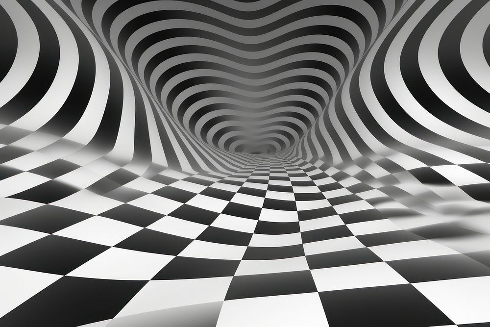 White and grey checkered op art background backgrounds flooring pattern.
