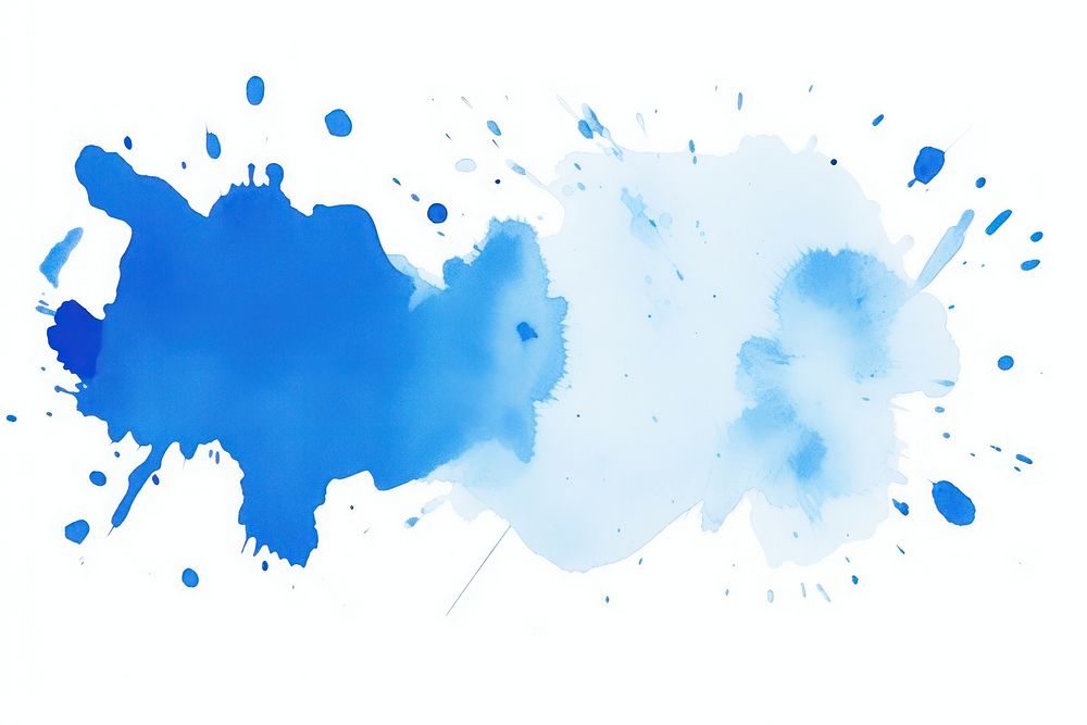 Paint splatter backgrounds stain blue.