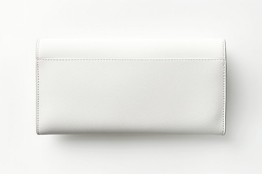 White leather wallet  white background accessories simplicity.