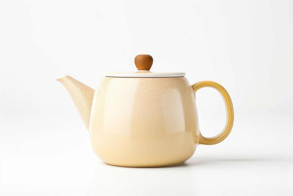Pottery off-white teapot pottery cookware cup.