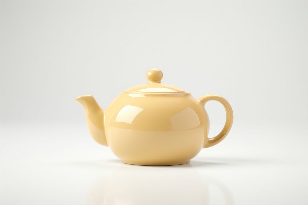 Pottery off-white teapot pottery cookware.