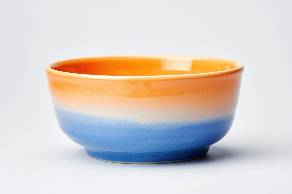 Pottery off-white dish pottery porcelain bowl.