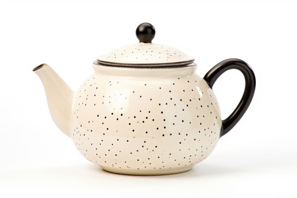Pottery off-white teapot pottery cookware beverage.