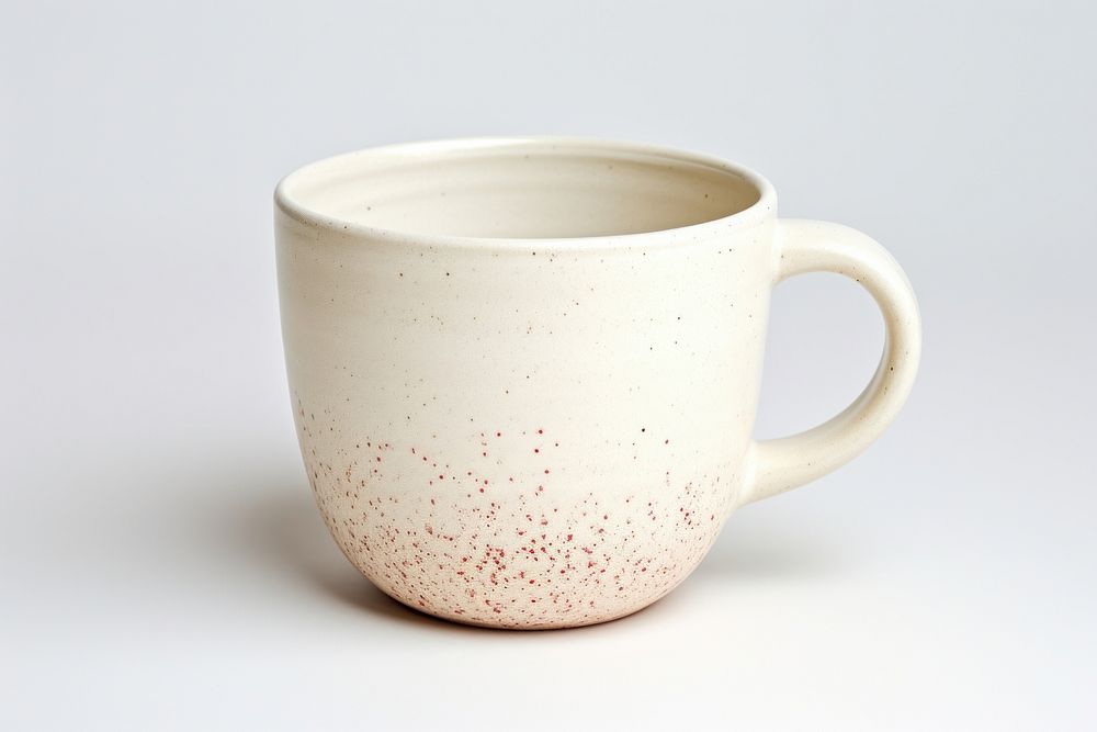 Pottery off-white mug pottery porcelain beverage.