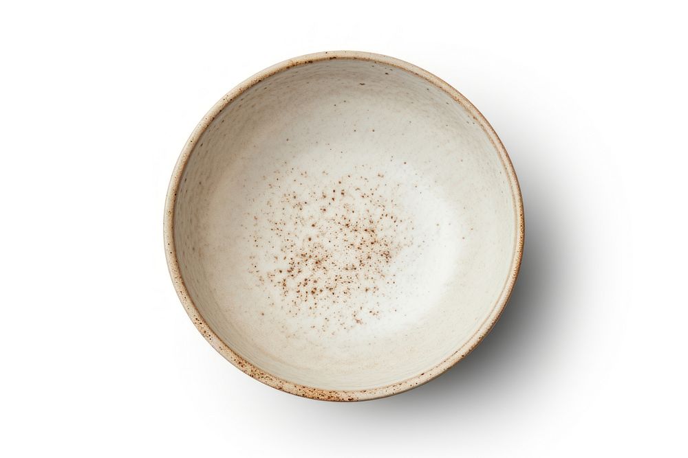 Pottery off-white bowl pottery porcelain plate.