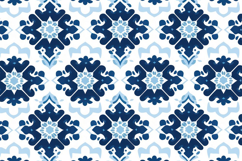 Tile pattern of geometric patern backgrounds white blue.