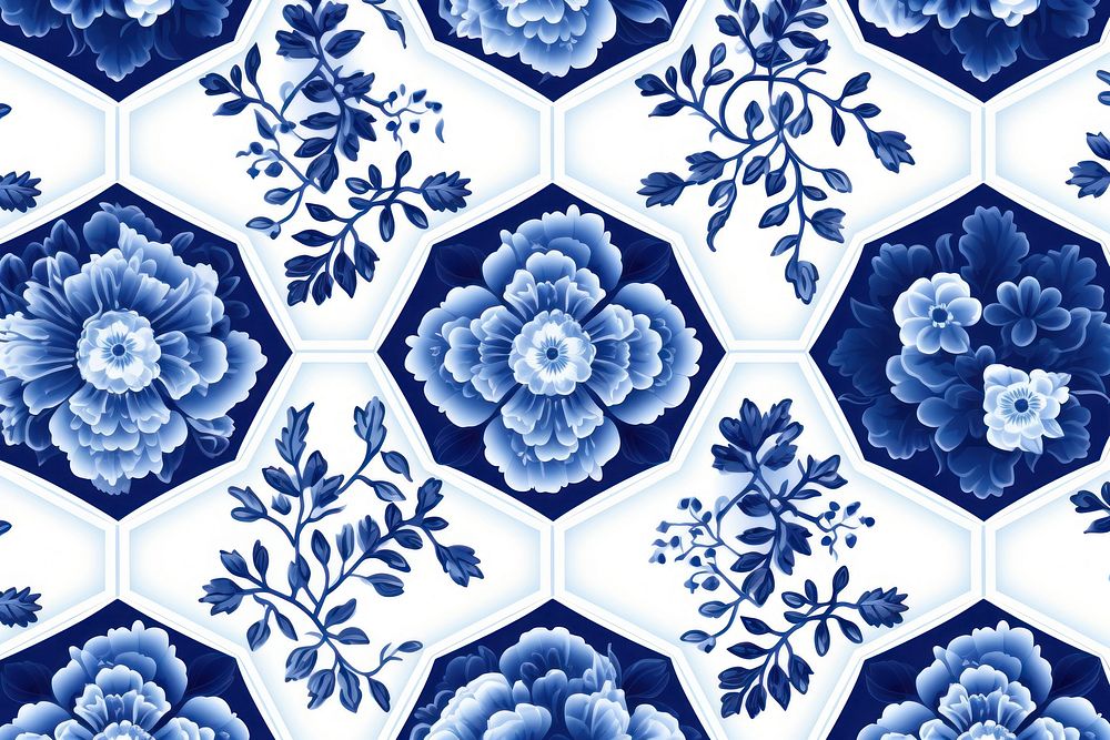 Tile pattern of hexagon art backgrounds porcelain.