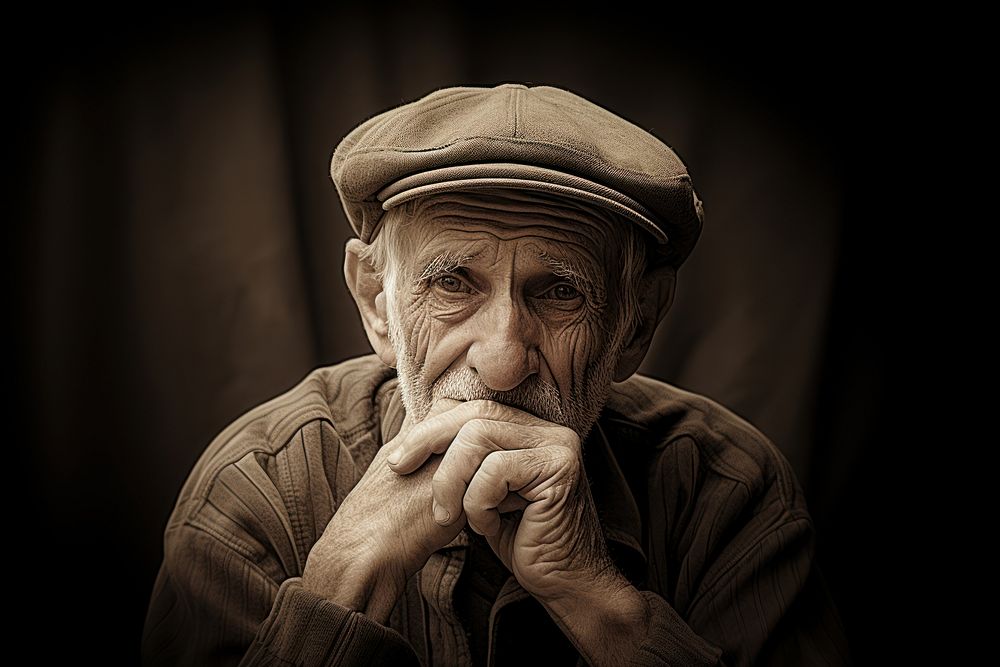 Photography of sad elder people photography portrait adult.