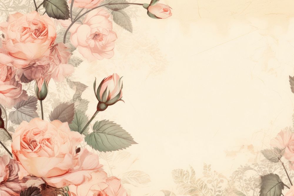 Peach roses backgrounds pattern flower.