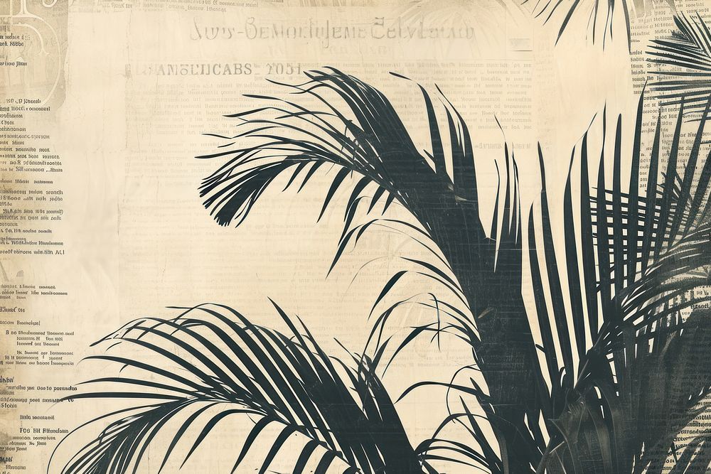 Palm tree backgrounds plant paper.