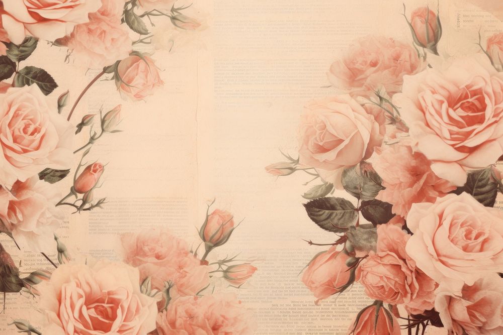 Peach roses backgrounds pattern flower.