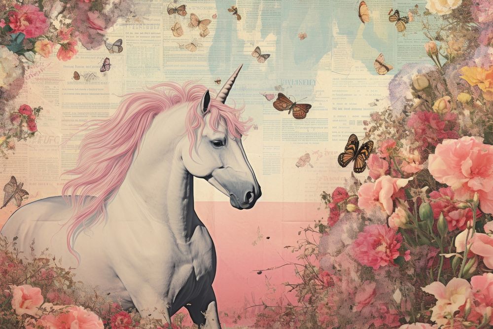 Unicorn backgrounds painting animal.