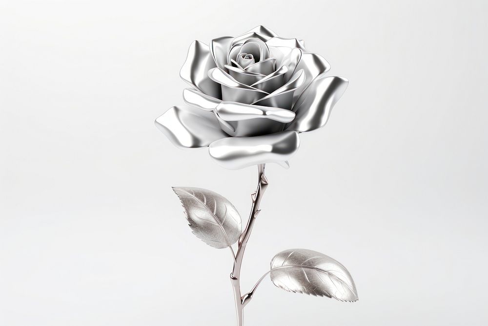 Rose flower silver plant.