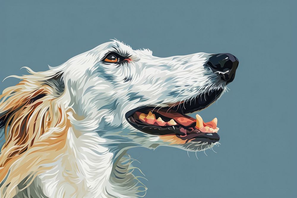 Borzoi dog mammal animal hound.