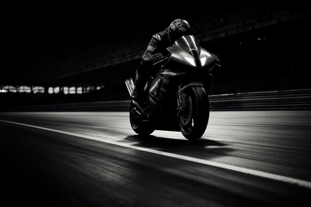 Photography motorcycle monochrome vehicle helmet.