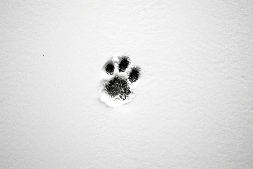 Photography animal footprint monochrome white black.