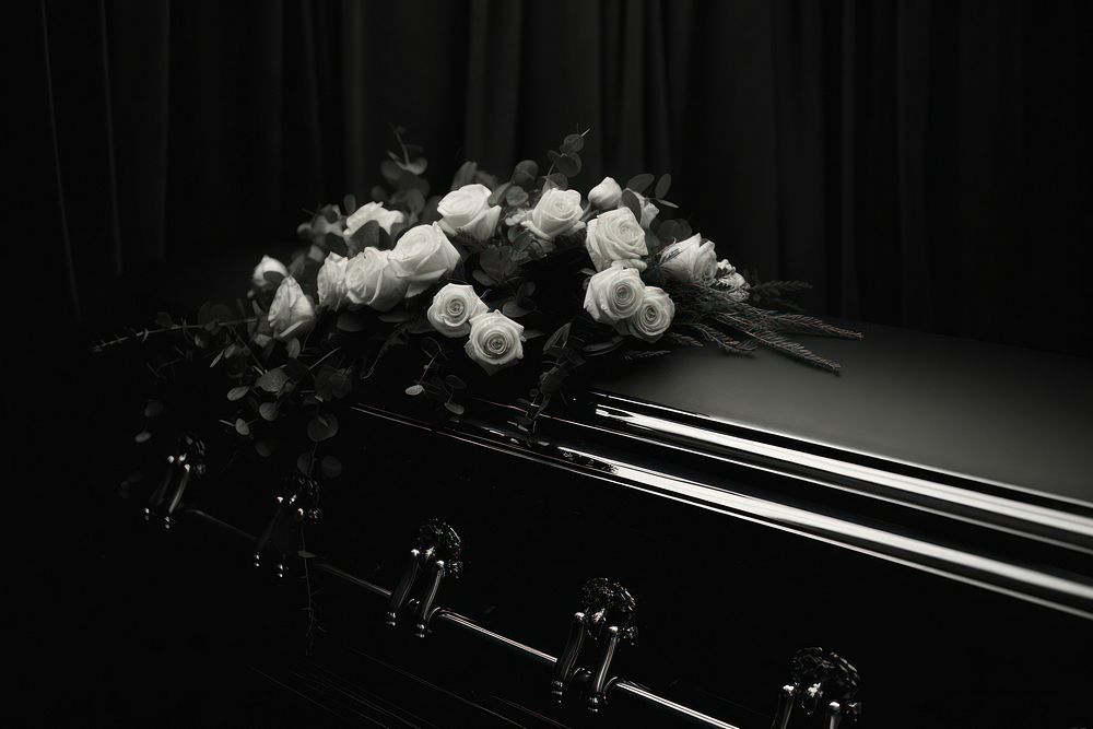 Photography funeral monochrome flower black.