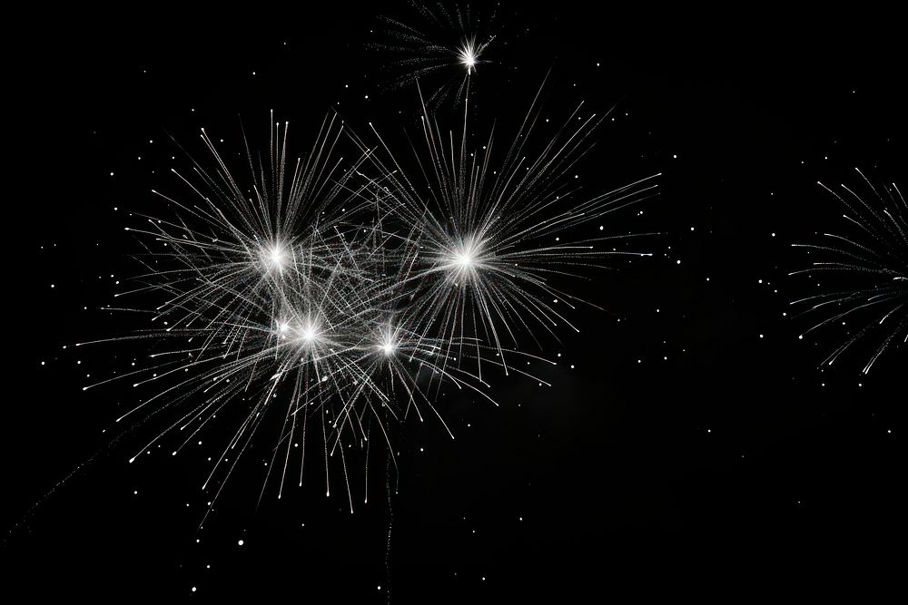 Photography fireworks night monochrome astronomy.