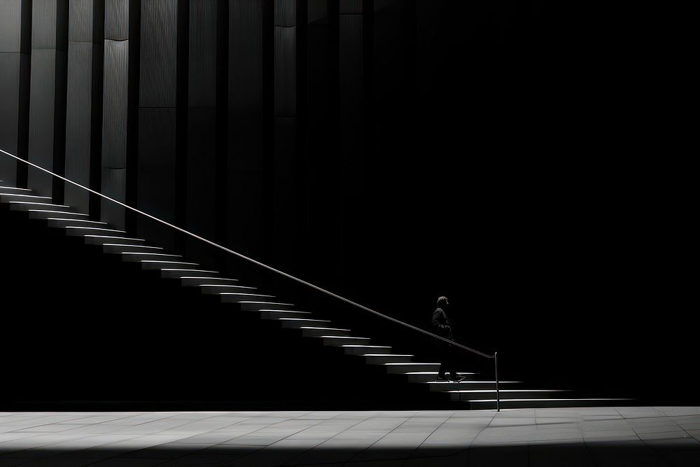 Photography industry architecture monochrome staircase.