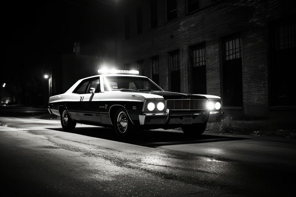 Photography police car monochrome vehicle black.
