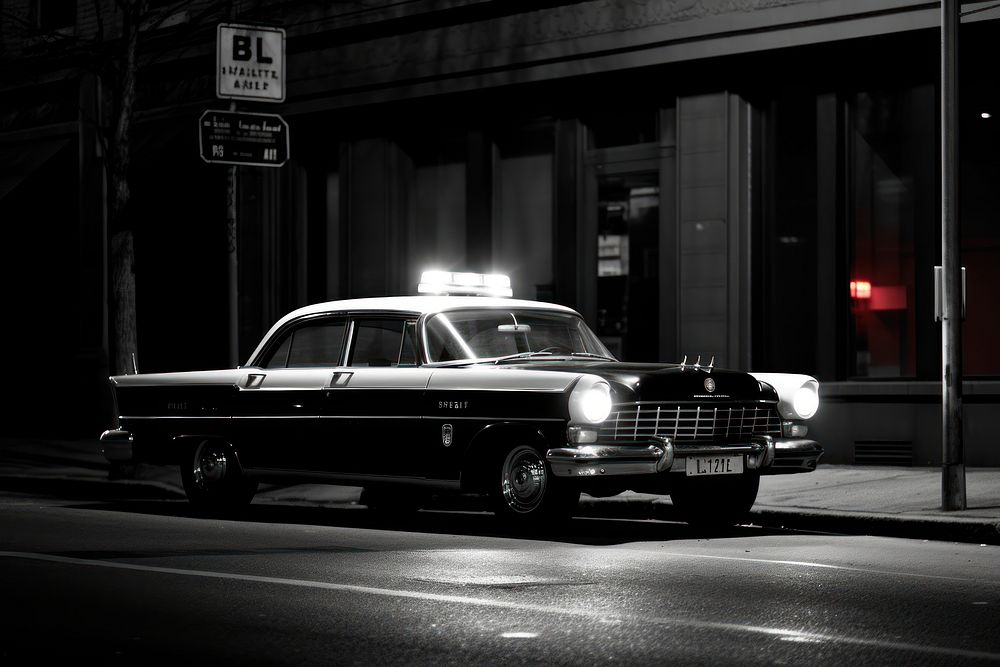 Photography police car monochrome vehicle black.